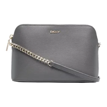 DKNY Cow Leather Shoulder Bag Crossbody Bag Women's Gray