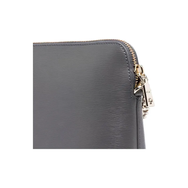 DKNY Cow Leather Shoulder Bag Crossbody Bag Women's Gray-2