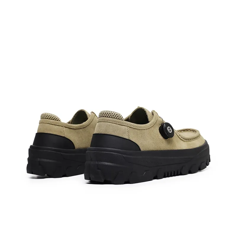 MOMGOG Men's Casual Shoes Men Low Top Khaki/Black-3