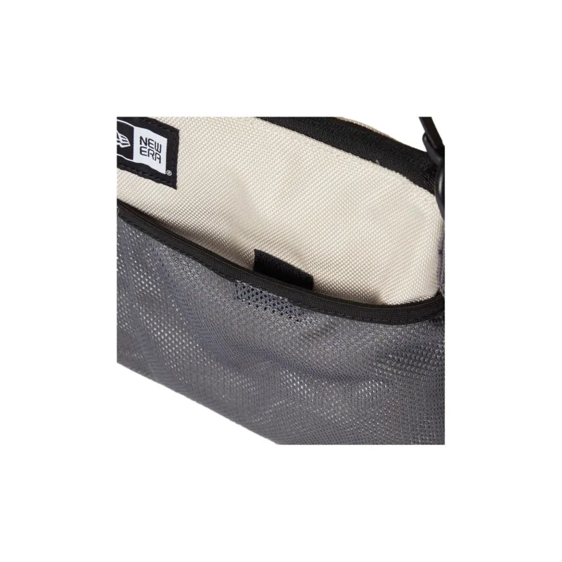 New Era Polyester Shoulder Bag, Crossbody Bag Unisex Beige & Gray-5