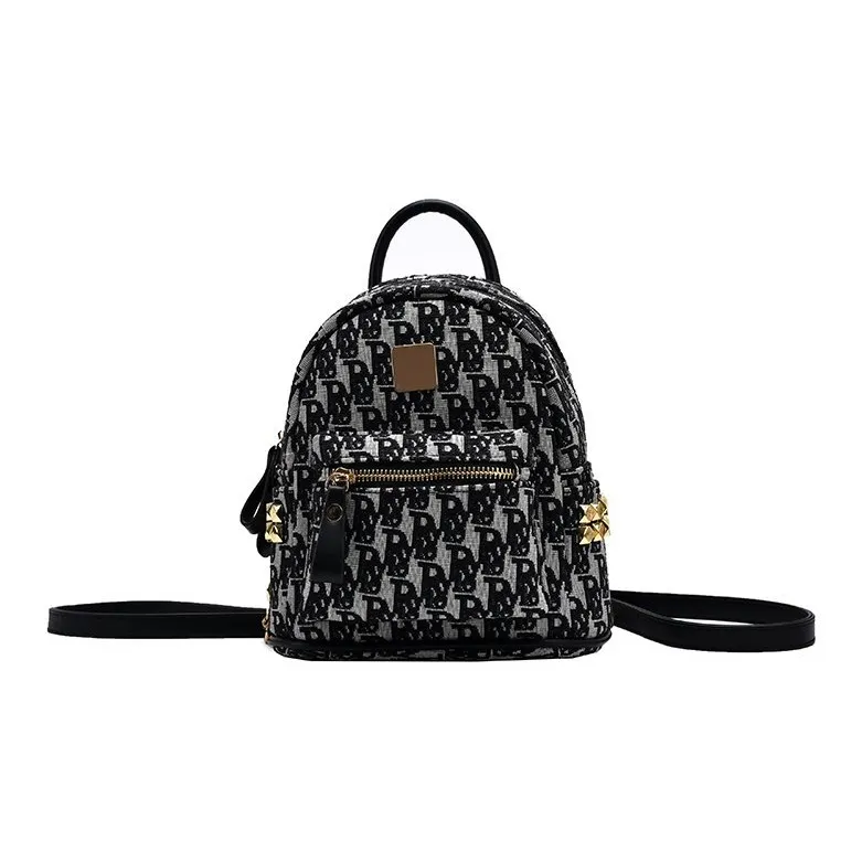 Yalu PU Backpack Women's Black/Blue-0