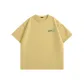 [Antibacterial Short-Sleeved T-Shirt]Linen Yellow (Green Stripes Chest Logo)