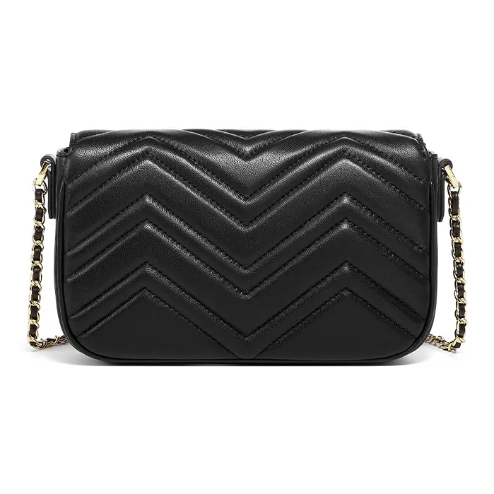 COOGI Synthetic Leather Shoulder Bag Medium Size Women's Ecru/Black/Pink-3