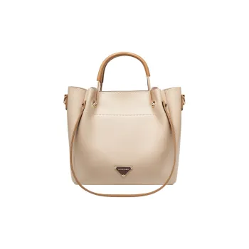 Joy&Mario Synthetic Leather Shoulder Bag, Crossbody Bag, Handbag Women's Ecru & Brown/Cream Apricot & Coffee