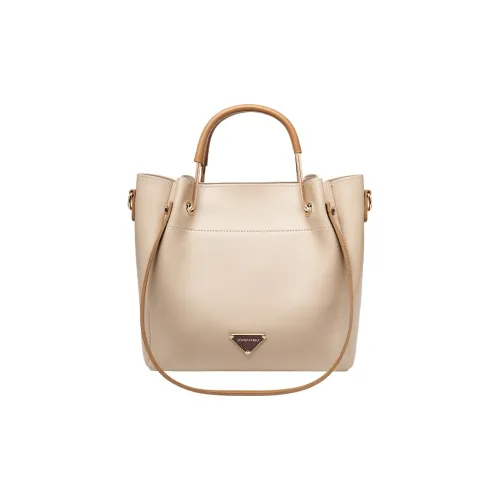 Joy&Mario Synthetic Leather Shoulder Bag, Crossbody Bag, Handbag Women's Ecru & Brown/Cream Apricot & Coffee