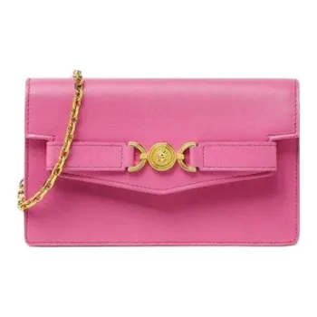 VERSACE Medusa '95 Cow Leather Handheld Crossbody Bag, Shoulder Bag Women's Pink