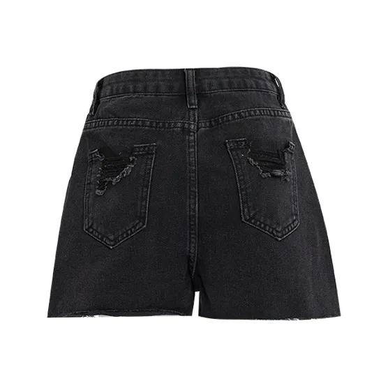 Rose Denim Shorts Women's-1