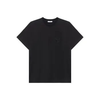 MaxMara Mango Logo Embroidered Crewneck Top