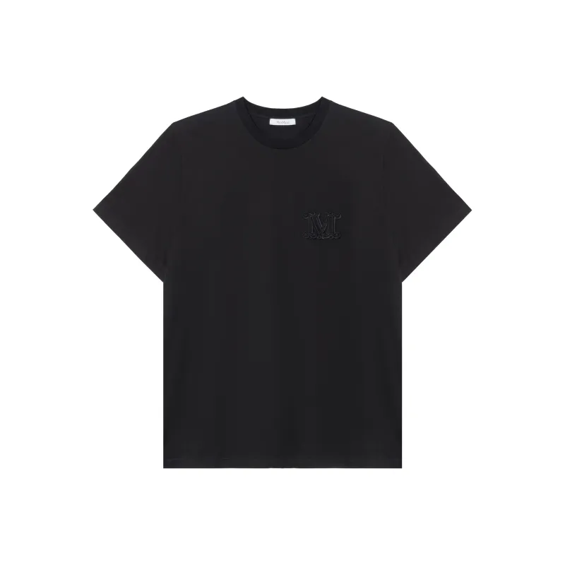 MaxMara Mango Logo Embroidered Crewneck Top-0