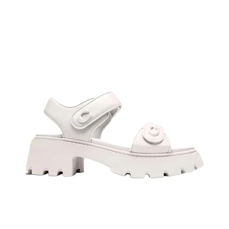 COACH Brynn One Strap Sandals Women's White-1