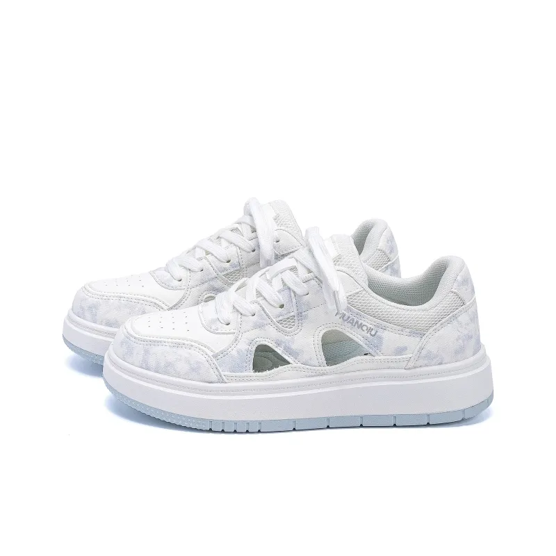 HUANQIU Abrasion Resistant Breathable Height Increasing Low Top Skateboard Shoes Women's-1