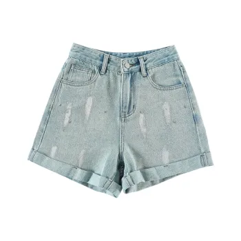 Garbege Denim Shorts Women's Blue