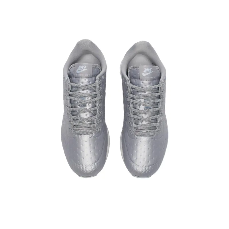 Nike Internationalist Anti Slip Wear Resistant Low Top Running Shoes Women's Silver-2