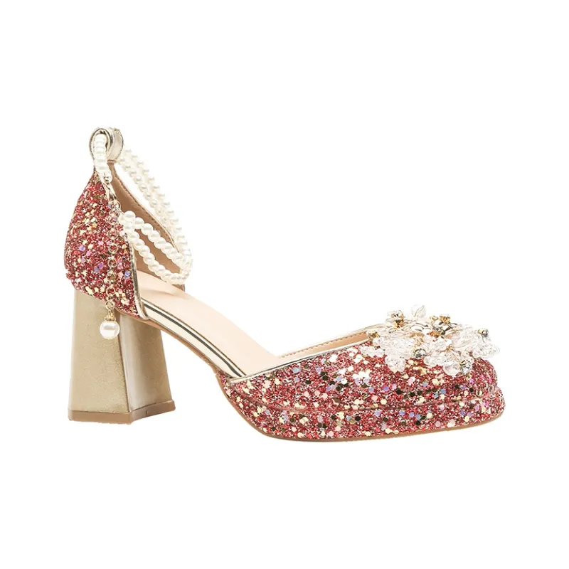 KATHRYN WILSON Chunky Heel High Heels Women's-7