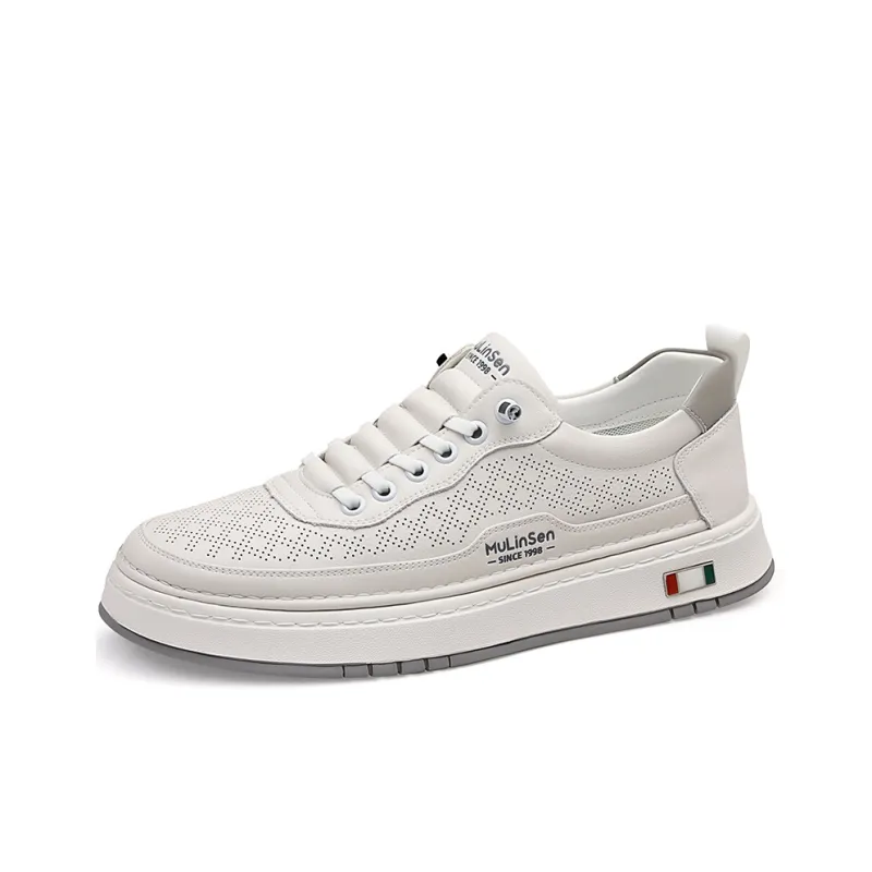 Mulinsen Slip Resistant, Abrasion Resistant, Lightweight Low Top Skateboard Shoes Men's-1