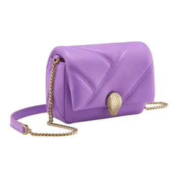BVLGARI Serpenti Cabochon Calfskin Crossbody Bag, Shoulder Bag Women's Purple