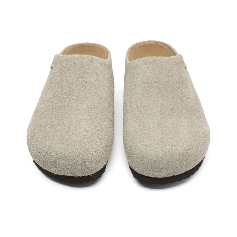 WEISHIBANGWEI Rubber Sole Slip Resistant Closed Toe Slippers Unisex Beige-10