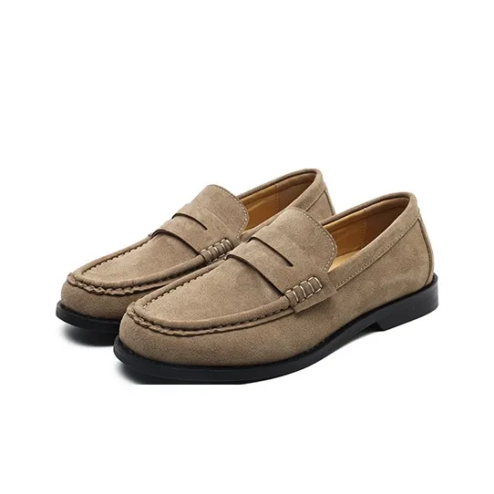 MOMGOG Men's Casual Shoes Men Low Top Khaki/Brown-1