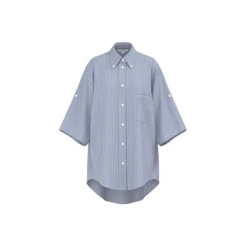 URBAN REVIVO Shirts Women's Light Blue Stripes