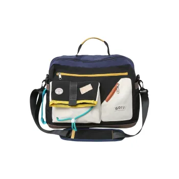 Moonshine Nylon Spell PU Crossbody Fitness Travel Bag Unisex Black/White