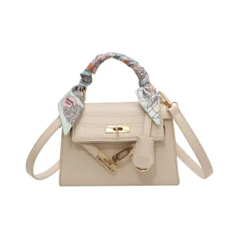 FCTOSSR PU Small Square Bag, Kelly Bag, Shoulder Bag, Crossbody Bag, Handbag Women's White/Black/Pink