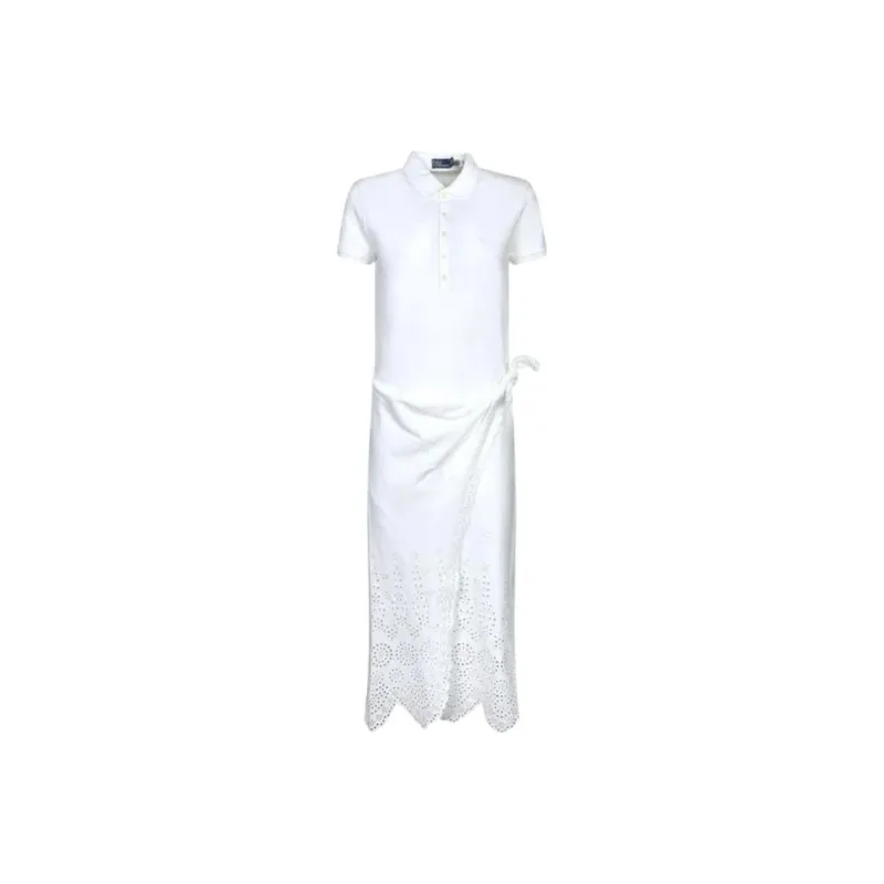 Polo Ralph Lauren Short Sleeved Dress Women's White-0