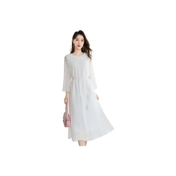 Yi Mengyuan Silk Long Sleeved Dress Women's