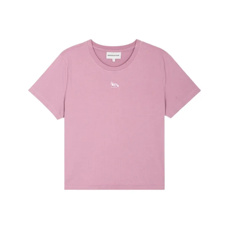 Maison Kitsune Baby Fox appliqué Cotton T shirt-0