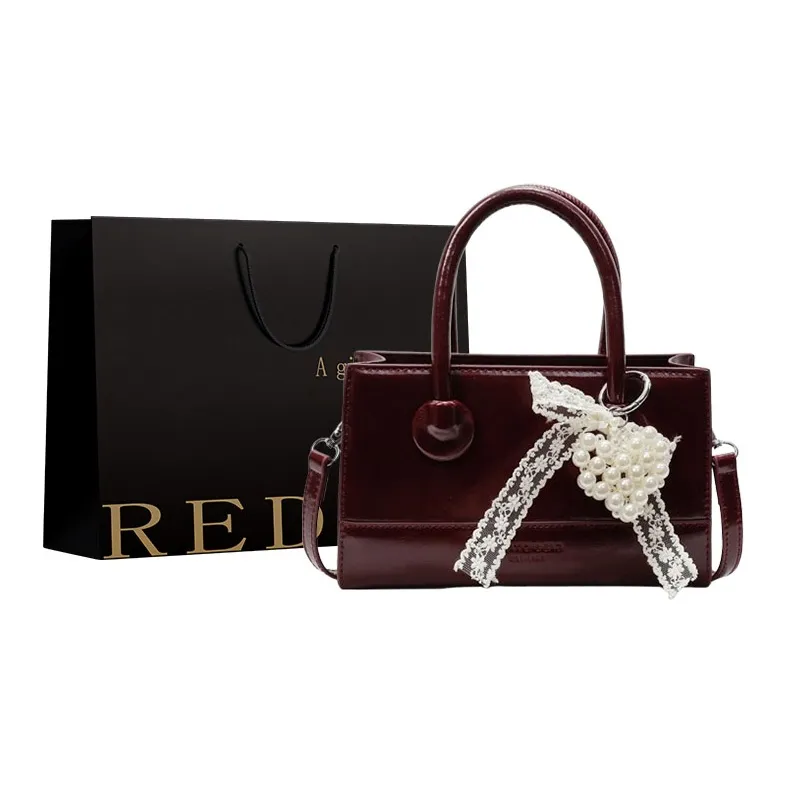 REDOO PU Handbag Women's Ecru/Silver/Pink/Red/Black/Coffee-6