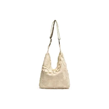 DCLOUD Nylon Fabric Shoulder Bag Women's White