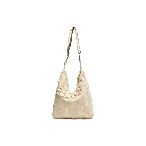 DCLOUD Nylon Fabric Shoulder Bag Women's White