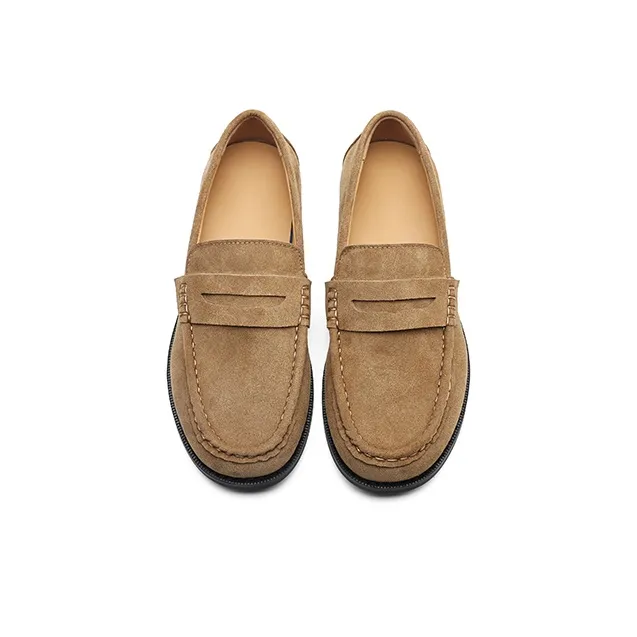 MOMGOG Men's Casual Shoes Men Low Top Khaki/Brown-9