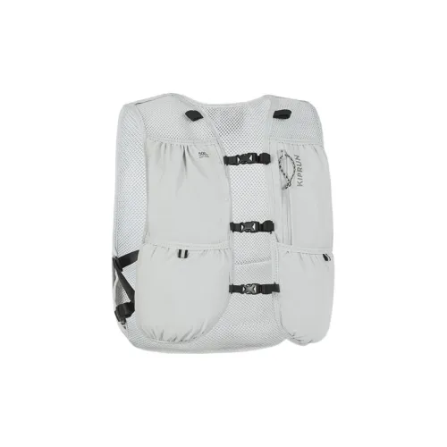 DECATHLON Polyester Water Bottle Backpack Unisex Silver Gray