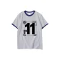 White Gray Navy Blue Edge