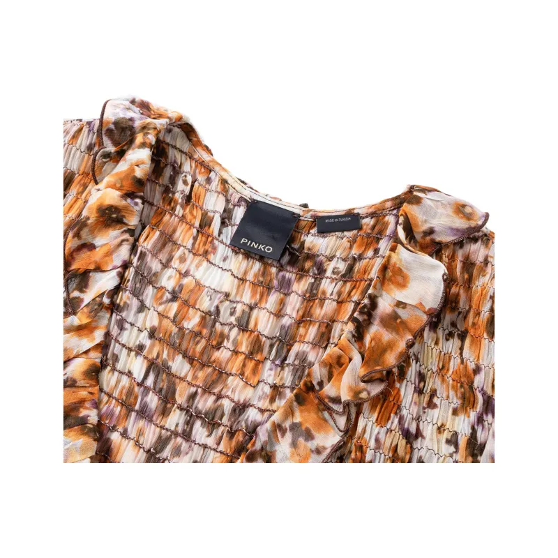 PINKO Long Sleeved Dresses Women's Brown-5