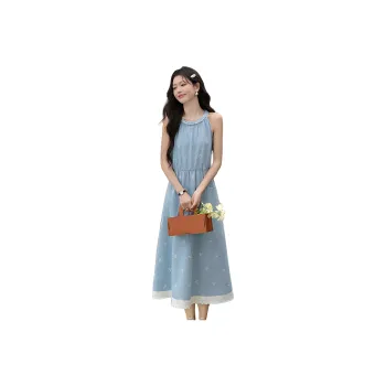 Alxnan Two Piece Skirt Sets Women's Light Blue