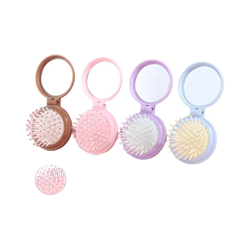 Future Maple Mini 2 in 1 Folding Mirror Air Cushion Comb Portable Comb And Mirror Set-1