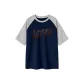 Navy Blue & White Heather Gray