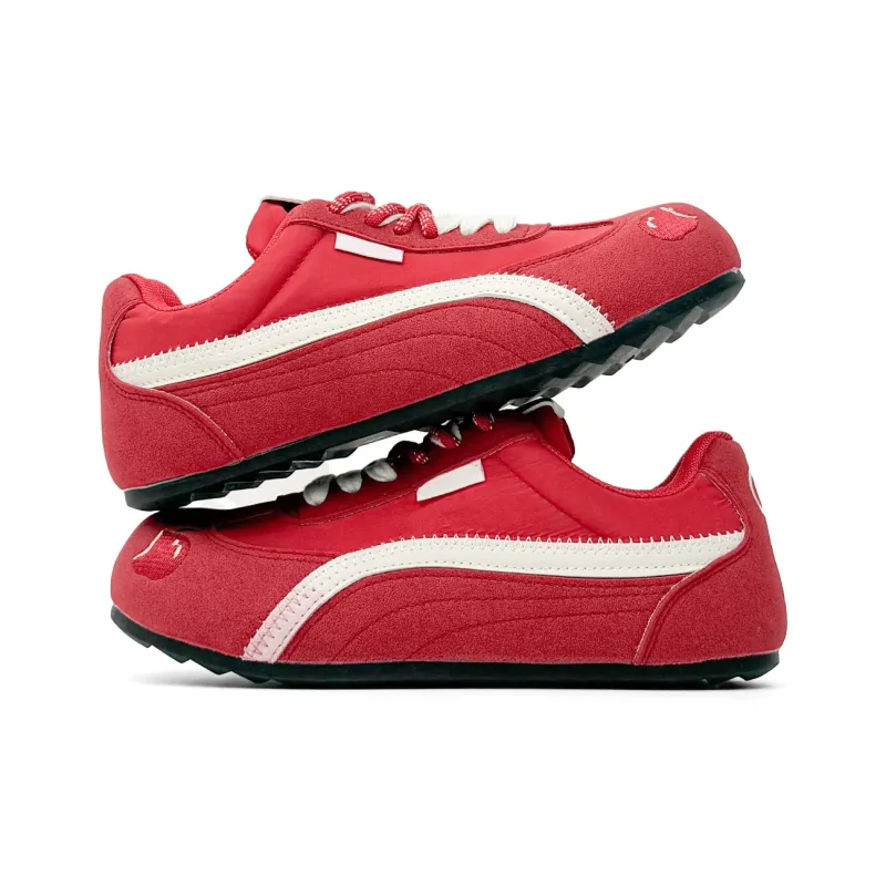 Mengsai Coverage Abrasion Resistant Low Top Casual Shoes Women's Red Apple-4