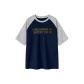 Navy Blue & White Heather Gray