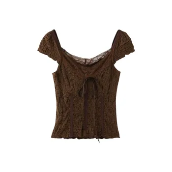 DOKZB T Shirts Women's Coffee