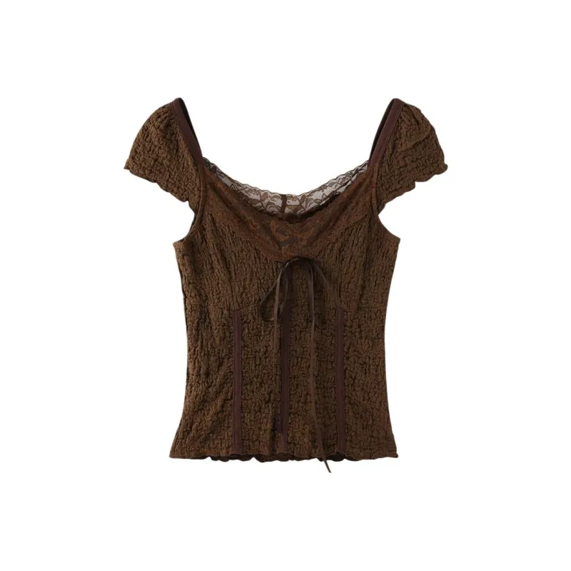 DOKZB T Shirts Women's Coffee-0