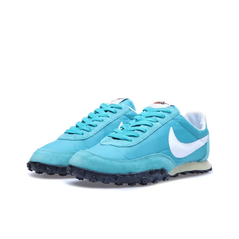 Nike Waffle Racer Anti Slip Wear Resistant Low Top Running Shoes Men's Blue White-1