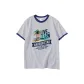 White Gray Navy Blue Edge