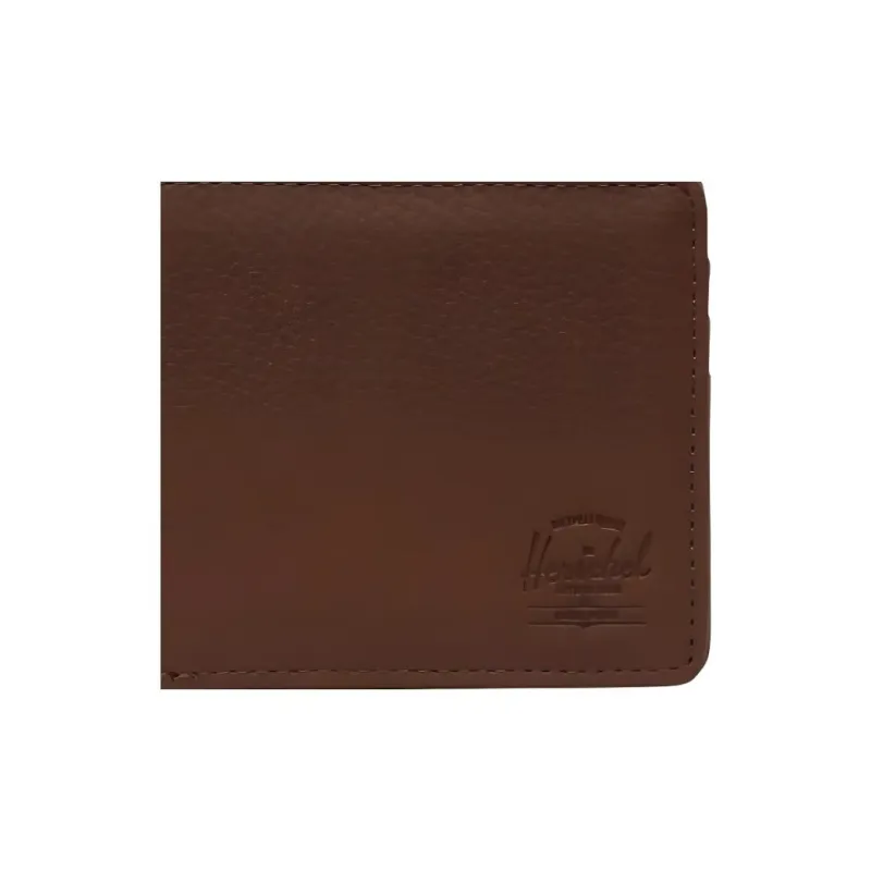 Herschel Litchi Grain Vegan Leather Wallet Unisex Saddle Brown-3