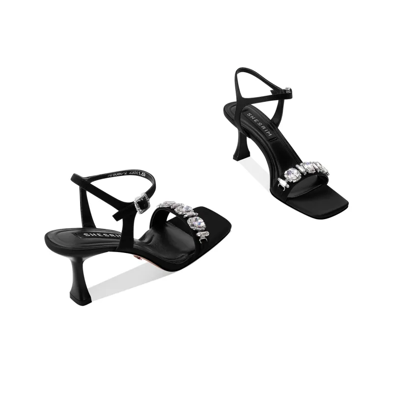 Shesrim One Strap Sandals Women's Black-1
