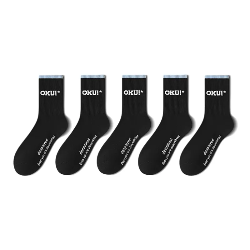 LUOLIAN Mid Calf Socks Men's 5 Pack-10