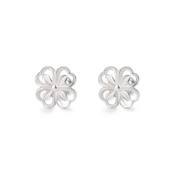 Zocai S999 Fine Silver Stud Earrings Women's