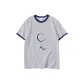 White Gray Navy Blue Edge