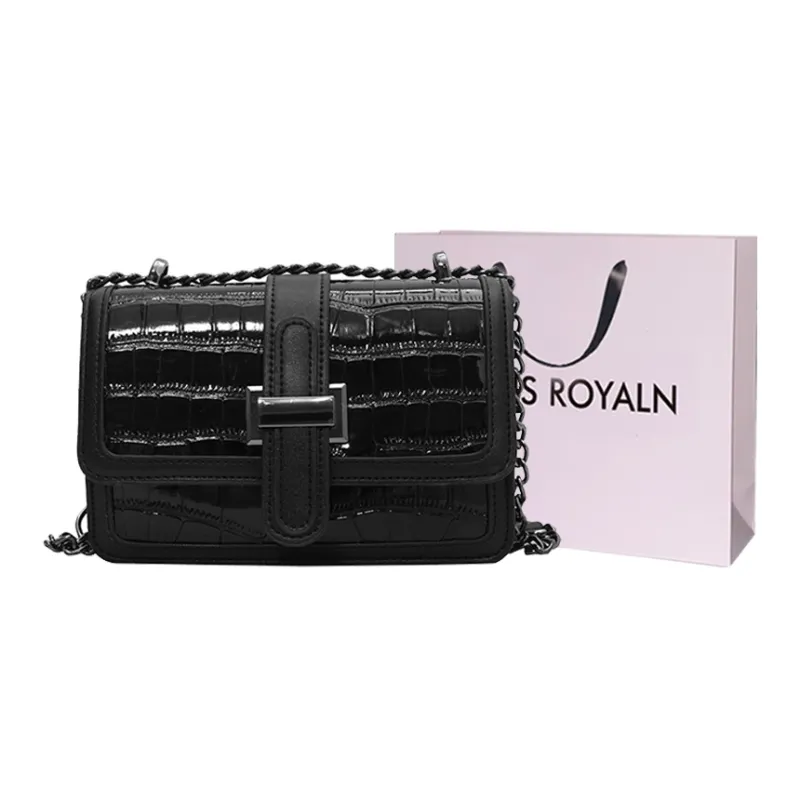 LOUIS ROYALN PU Crossbody Bag, Shoulder Bag Women's Black White/Black-3